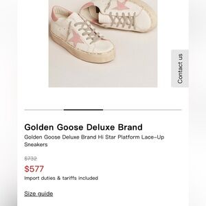Golden Goose Kids Shoes in White and Pink